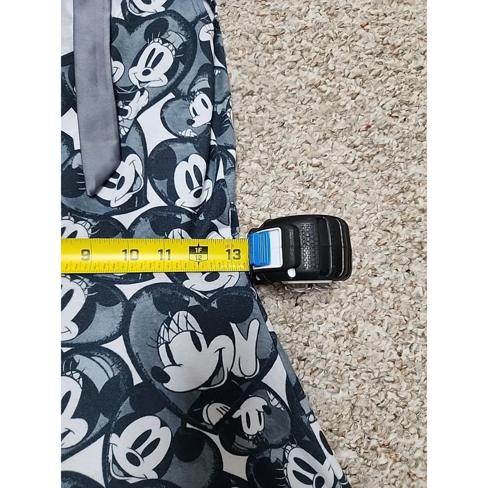 Disney Boutique Mickey Miney Dress Black Gray AOP Small Official - Picture 10 of 16